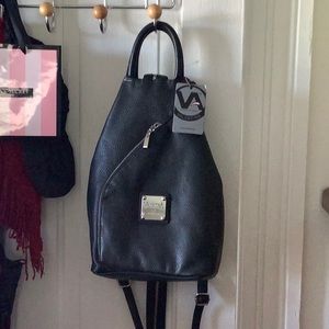 Leather sling backpack